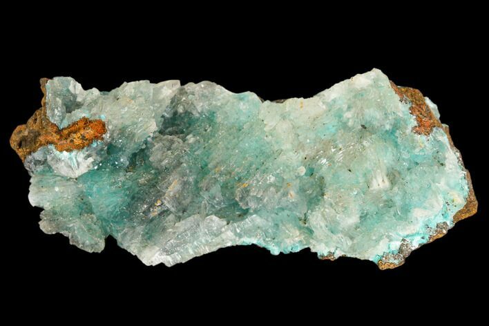 Calcite Encrusted Fibrous Aurichalcite Crystals - Mexico #127239